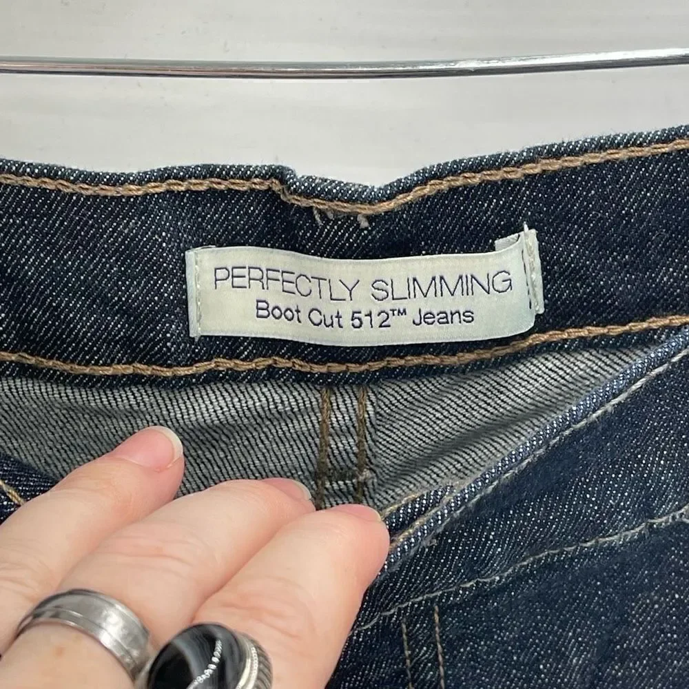 Levi's Womens Bootcut 512 Jeans Perfectly Slimming Denim Stretch Blue 12 Medium
